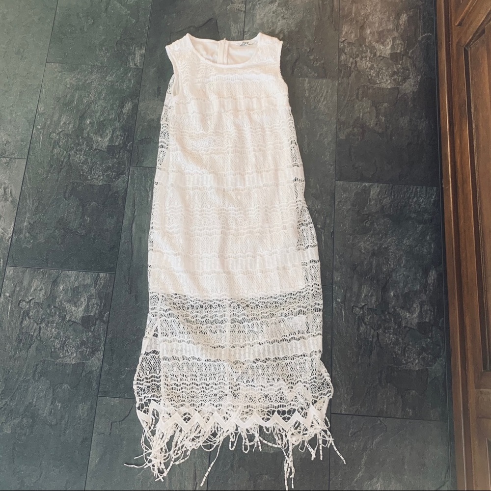 White Maxi Lace Dress